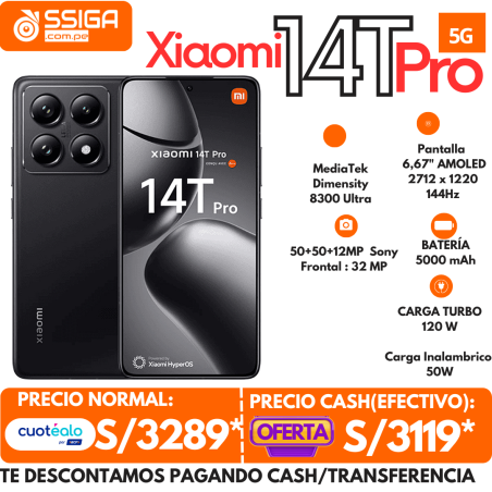 Xiaomi 14T Pro  12+512Gb Negro