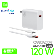 Cargador Hipercarga 120w Xiaomi Blanco