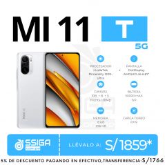 Xiaomi Mi 11T 5G 8+256GB Blanco