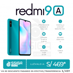 Redmi 9A 2+32 GB Azul