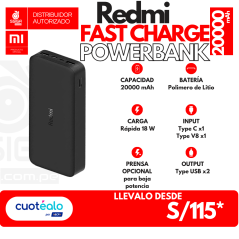 Redmi Power bank 2000mAh  Negro