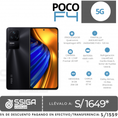 Poco F4 5G 8+256GB Negro