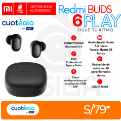 Redmi Buds 6 Play  Negro