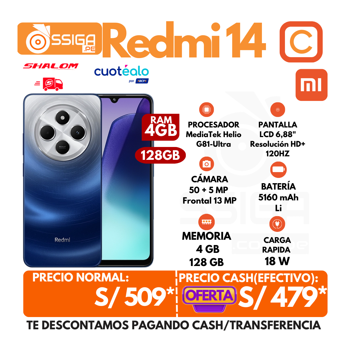 Redmi 14c 4+128Gb Azul