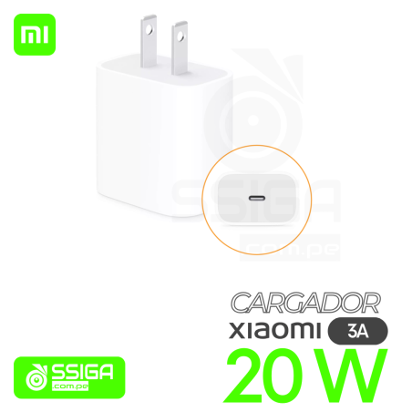 Cargador Rapido 20W Xiaomi Blanco