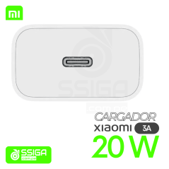 Cargador Rapido 20W Xiaomi Blanco