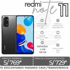Redmi Note 11 4+128 GB Gris