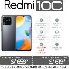 Redmi 10C 4+128 Gb Gris