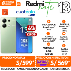 Redmi Note 13 4G 6+128 Verde