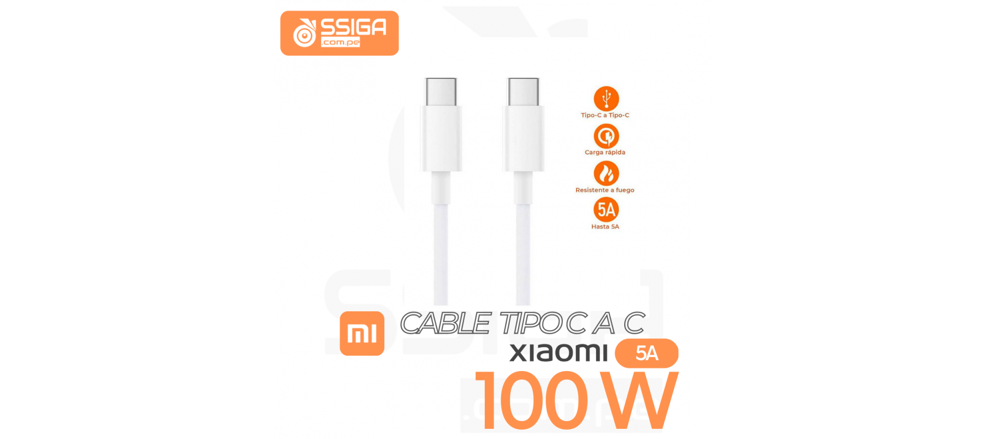 Cable Xiaomi de 150cm Mi USB Tipo C a Tipo C