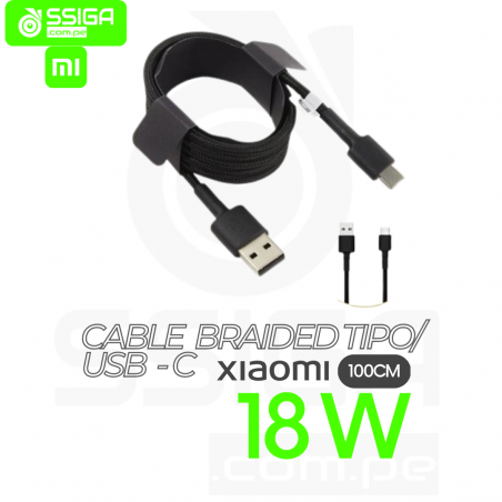 Mi Cable Braided Tipo A-C 1m Negro