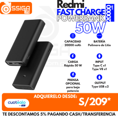 Mi Power Bank 20000 50W Negro