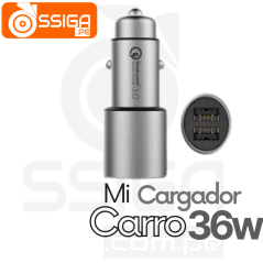 Mi Cargador de Carro 36W Plomo