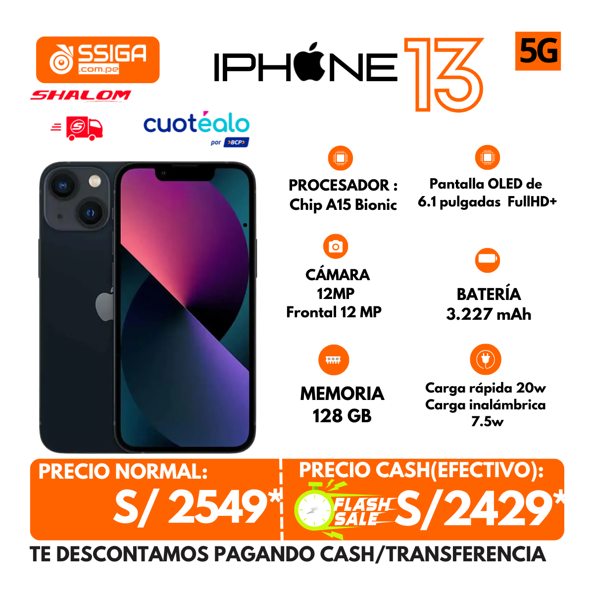 Iphone 13 128Gb Azul Noche