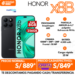 Honor X8b 8+256 Negro