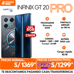 Infinix GT 20 Pro 8+256 Negro