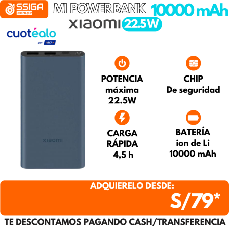 Xiaomi Power bank 22.5W  10000 mAh Azul