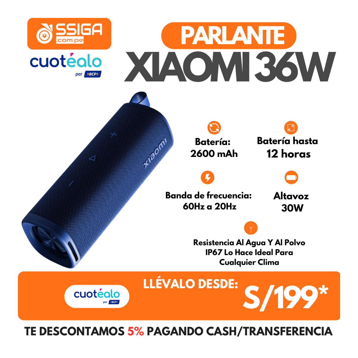 Xiaomi Parlante 30W MDZ-38-DB Azul