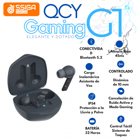 Qcy G1 Gaming  2X1 Gris