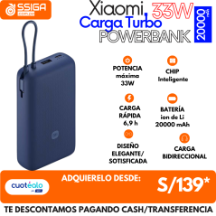 Xiaomi Power Bank 33W 20000mAh  GLPB2030M Azul