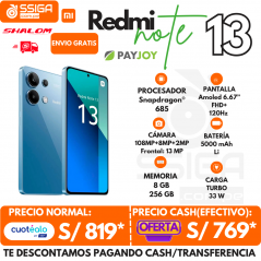 Redmi Note 13 4G 8+256GB Azul
