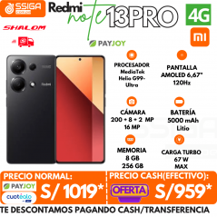 Redmi Note 13 Pro 4G 8+256GB Negro