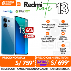 Redmi Note 13 4G 8+256GB azul