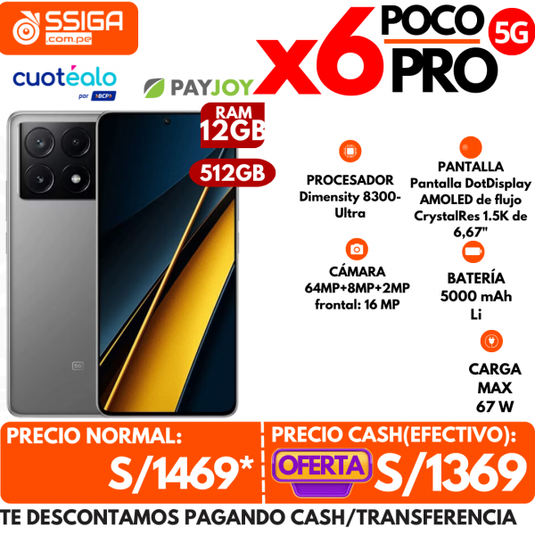 Poco X6 Pro 12+512GB Gris