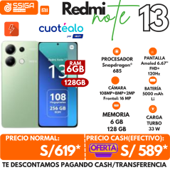 Redmi Note 13 4G 6+128 Verde