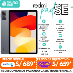 Tablet Redmi Pad Se 4+128 Gris