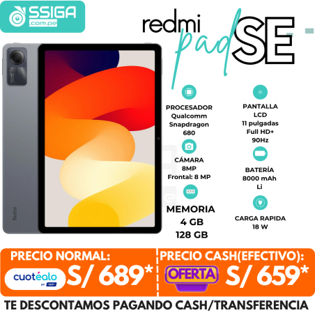 Tablet Redmi Pad Se 4+128 Gris