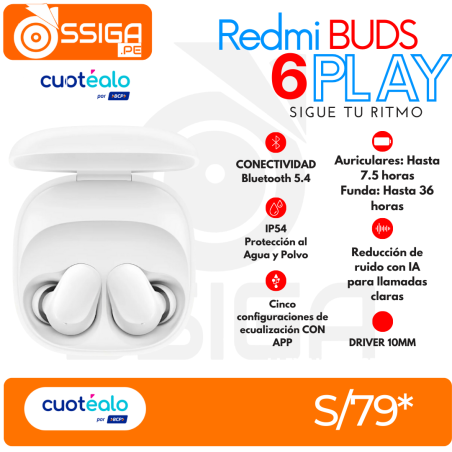 Audifono Redmi Buds 6 Play Blanco