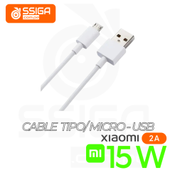 Xiaomi Cable 2A Usb-B8 MicroUsb  Blanco