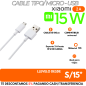 Xiaomi Cable 2A Usb-B8 MicroUsb  Blanco