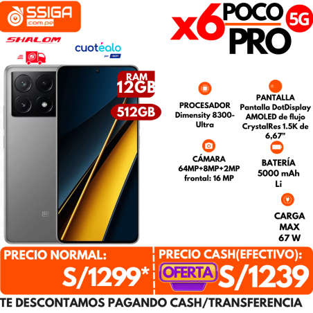 Poco X6 pro 12+512 Gris