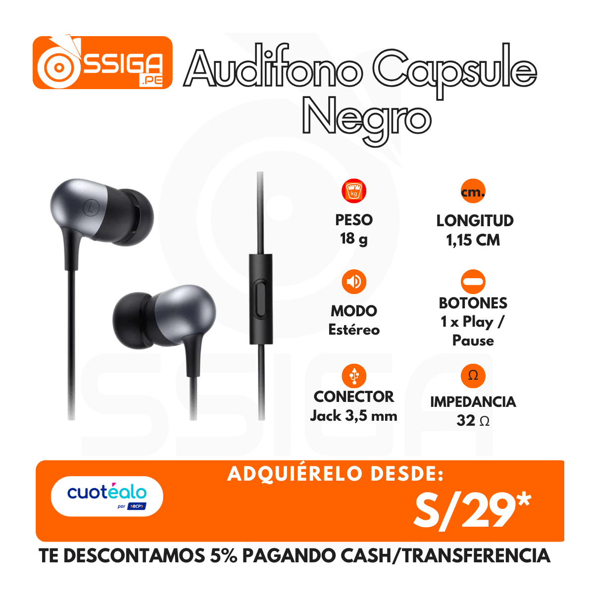 Xiaomi Audifono Capsule Negro