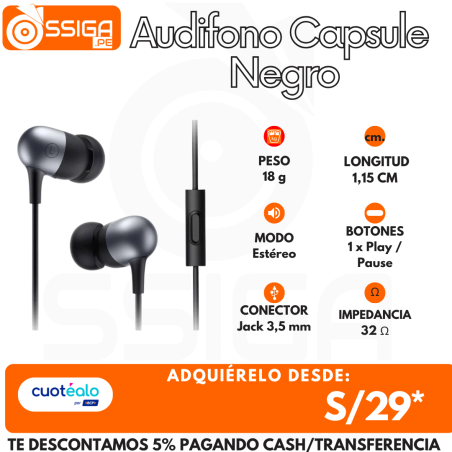 Xiaomi Audifono Capsule Negro