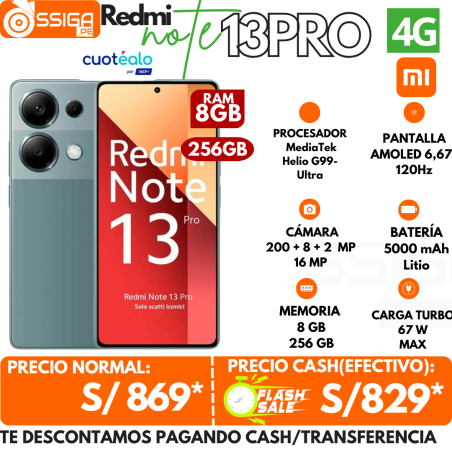 Note 13 Pro 4g 8+256Gb Verde