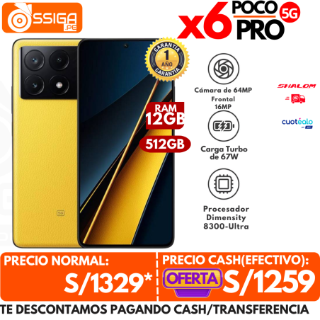 Poco X6 pro 12+512 Amarillo