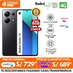 Redmi Note 13 4G 8+256 Negro