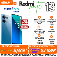 Note 13 4G 6+128 Azul