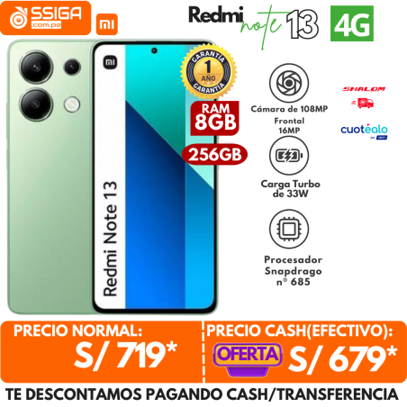 Redmi Note 13 4G 8+256 Verde