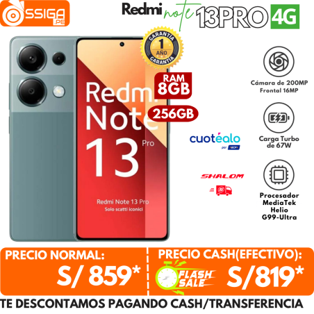 Note 13 Pro 4g 8+256Gb Verde