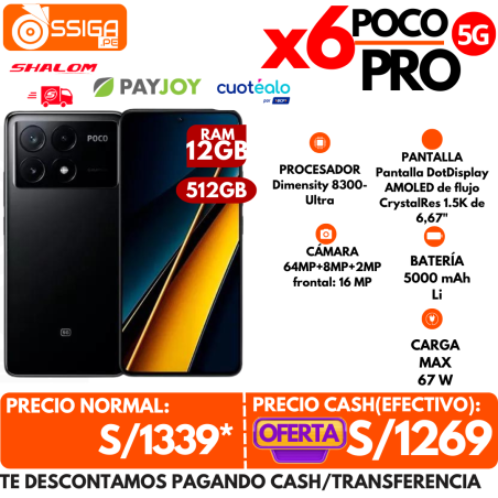 Poco X6 pro 12+512 Negro