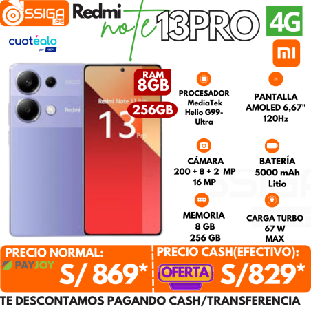 Note 13 Pro 4g 8+256Gb Purpura