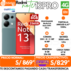 Note 13 Pro 4g 8+256Gb Verde